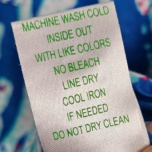 Lilly Pulitzer Captiva Tunic Brewster Blue Good Reef Starfish Tunic Top L 54519 - Picture 9 of 12